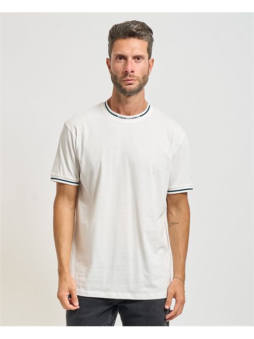 Men's Armani Exchange T-shirt with contrast profile ARMANI EXCHANGE | XM001467-AF10356U0009